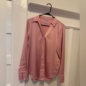 Pink Satin Shirt